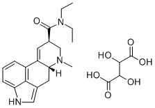 Ergoline-8-beta-carboxamide, 9,10-didehydro-N,N-diethyl-6-methyl-, tar trate (1:1), d-, 32426-57-6, 结构式