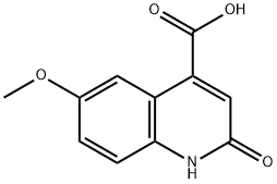 6-メトキシ-2-オキソ-1,2-ジヒドロ-4-キノリンカルボン酸 化学構造式