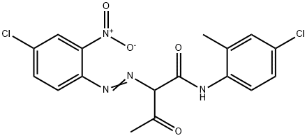 4'-クロロ-2'-メチル-α-(4-クロロ-2-ニトロフェニルアゾ)アセトアセトアニリド 化学構造式
