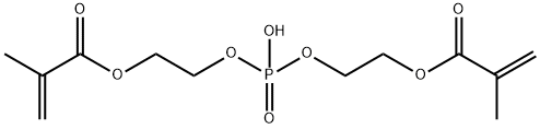 磷酸氢二(甲基丙烯酰氧乙基)酯 结构式