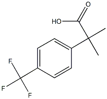 2-メチル-2-[4-(トリフルオロメチル)フェニル]プロパン酸 化学構造式