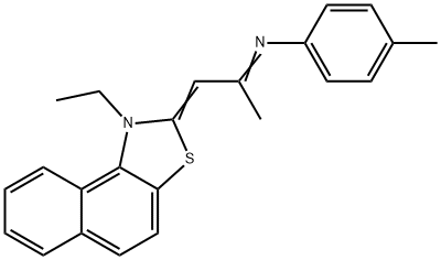 N-[2-(1-Ethylnaphtho[1,2-d]thiazol-2(1H)-ylidene)-1-methylethylidene]-4-methylbenzenamine Structure