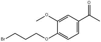 1-(4-(3-ブロモプロポキシ)-3-メトキシフェニル)エタノン 化学構造式