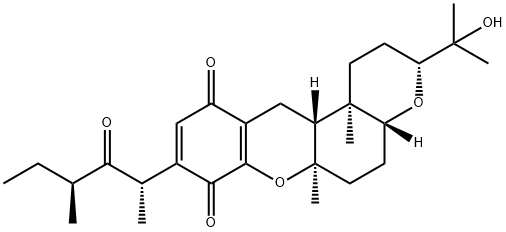 20-デ(アセチルオキシ)-11-デオキシ-20-オキソコクリオキノンA 化学構造式