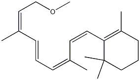 (all-E)-2-(9-methoxy-3,7-dimethyl-1,3,5,7-nonatetraenyl)-1,3,3-trimethylcyclohexene Structure
