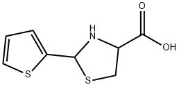 2-(2-チエニル)-4-チアゾリジンカルボン酸 化学構造式