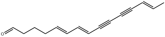 (5E,7E,13E)-5,7,13-Pentadecatriene-9,11-diynal Struktur