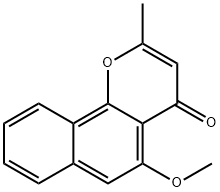 2-Methyl-5-methoxy-4H-naphtho[1,2-b]pyran-4-one Structure