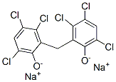 disodium 2,2'-methylenebis[3,4,6-trichlorophenolate] Structure