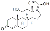 11,20-dihydroxy-3-oxopregna-4,17(20)-dien-21-al Struktur