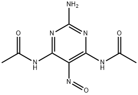 N,N'-(2-amino-5-nitrosopyrimidine-4,6-diyl)bisacetamide Structure