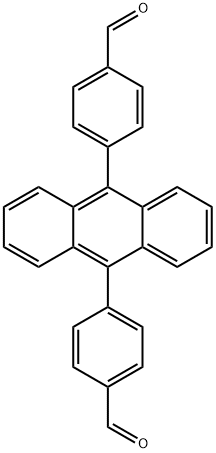 9,10-ビス(4-ホルミルフェニル)アントラセン 化学構造式