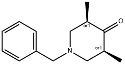 顺-1-苄基-3,5-二甲基-4-氧哌啶 结构式