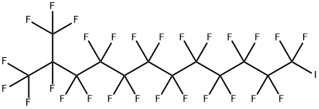 1,1,1,2,3,3,4,4,5,5,6,6,7,7,8,8,9,9,10,10,11,11,12,12-tetracosafluoro-12-iodo-2-(trifluoromethyl)dodecane Struktur