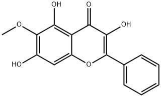 3,5,7-Trihydroxy-6-methoxyflavone 结构式