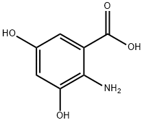2-Amino-3,5-dihydroxybenzoic acid 结构式