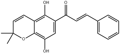 (E)-1-(5,8-Dihydroxy-2,2-dimethyl-2H-1-benzopyran-6-yl)-3-phenyl-2-propen-1-one|