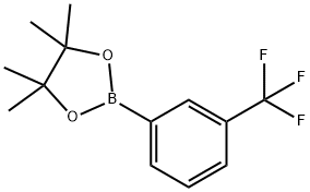 4,4,5,5-テトラメチル-2-[3-(トリフルオロメチル)フェニル]-1,3,2-ジオキサボロラン 化学構造式