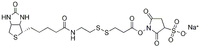 1-[3-[[2-[[5-[(3AS,4S,6AR)-六氢-2-氧代-1H-噻吩并[3,4-D]咪唑-4-基]-1-氧代戊基]氨基]乙基]二硫基]-1-氧代丙氧基]-2,5-二氧代-3-吡咯烷磺酸钠, 325143-98-4, 结构式