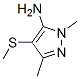 Pyrazole,  5-amino-1,3-dimethyl-4-(methylthio)-  (8CI) Struktur