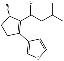 1-[(S)-2-(3-Furyl)-5-methyl-1-cyclopenten-1-yl]-3-methyl-1-butanone Struktur