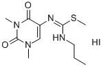 Pseudourea, 2-methyl-3-propyl-1-(1,2,3,6-tetrahydro-1,3-dimethyl-2,6-d ioxo-5-pyrimidinyl)-2-thio-, monohydriodide Struktur