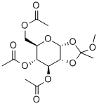 3,4,6-三-O-乙酰基-ALPHA-D-吡喃葡萄糖-1,2-(甲基原乙酸酯) 结构式
