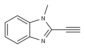 1-メチル-2-エチニル-1H-ベンゾイミダゾール 化学構造式