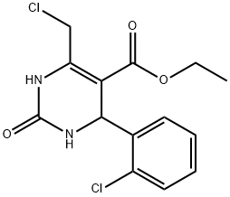 Ethyl6-(chloromethyl)-4-(2-chlorophenyl)-2-oxo-1,2,3,4-tetrahydropyrimidine-5-carboxylate Struktur