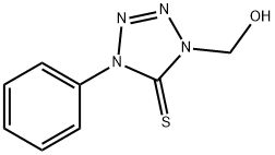 1-(ヒドロキシメチル)-4-フェニル-1,4-ジヒドロ-5H-テトラゾール-5-チオン 化学構造式