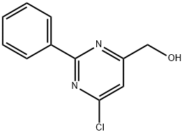 (6-クロロ-2-フェニルピリミジン-4-イル)メタノール 化学構造式
