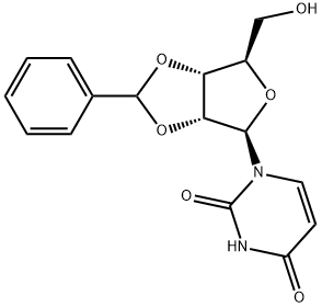 2'-O,3'-O-ベンジリデンウリジン 化学構造式
