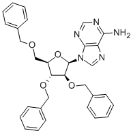 9-(2', 3', 5'-TRI-O-BENZYL-BETA-D-ARABINOFURANOSYL)-ADENINE Struktur