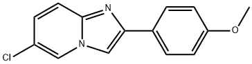 2-(4-メトキシフェニル)-6-クロロイミダゾ[1,2-a]ピリジン 化学構造式