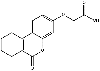 (6-OXO-7,8,9,10-TETRAHYDRO-6H-BENZO[C]CHROMEN-3-YLOXY)-ACETIC ACID Struktur