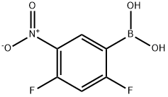 2,4-ジフルオロ-5-ニトロフェニルボロン酸 化学構造式