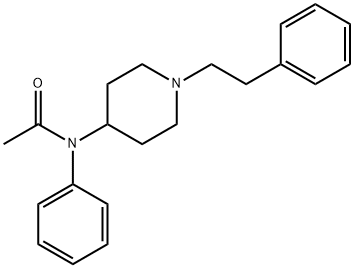 N-(1-フェネチル-4-ピペリジル)アセトアニリド 化学構造式