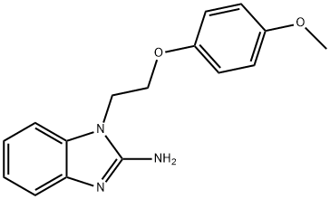 1-[2-(4-METHOXY-PHENOXY)-ETHYL]-1H-BENZOIMIDAZOL-2-YLAMINE Struktur