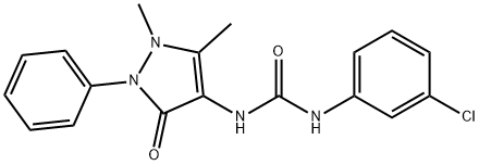 1-(3-Chlorophenyl)-3-(1,5-dimethyl-3-oxo-2-phenyl-2,3-dihydro-1H-pyrazol-4-yl)urea Structure