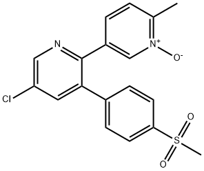 5-Chloro-6'-Methyl-3-[4-(Methylsulfonyl)phenyl]-2,3'-bipyridine 1'-Oxide Struktur