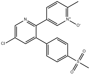 5-Chloro-6'-Methyl-3-[4-(Methylsulfonyl)phenyl]-2,3'-bipyridine 1'-Oxide 化学構造式