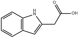 1H-インドール-2-酢酸 化学構造式