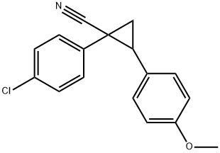 1-(p-Chlorophenyl)-2-(p-methoxyphenyl)cyclopropanecarbonitrile Structure
