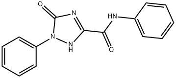 N,1-ジフェニル-5-オキソ-4,5-ジヒドロ-1H-1,2,4-トリアゾール-3-カルボアミド 化学構造式