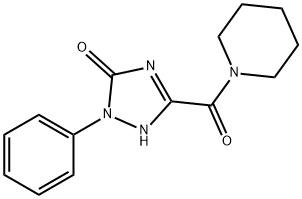 1-[(4,5-Dihydro-5-oxo-1-phenyl-1H-1,2,4-triazol-3-yl)carbonyl]piperidine 结构式
