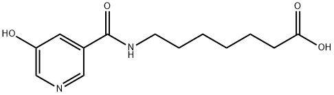 7-[(5-HYDROXY-PYRIDINE-3-CARBONYL)-AMINO]-HEPTANOIC ACID Struktur