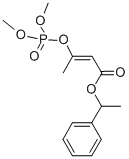 DIMETHYL (E)-1-METHYL-2-(1-PHENYLETHOXYCARBONYL) VINYL PHOSPHATE Structure