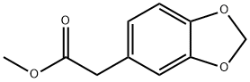 1,3-ベンゾジオキソール-5-酢酸メチルエステル 化学構造式