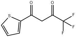 4,4,4-トリフルオロ-1-(2-チエニル)-1,3-ブタンジオン 化学構造式