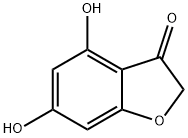 4,6-ジヒドロキシベンゾフラン-3(2H)-オン 化学構造式